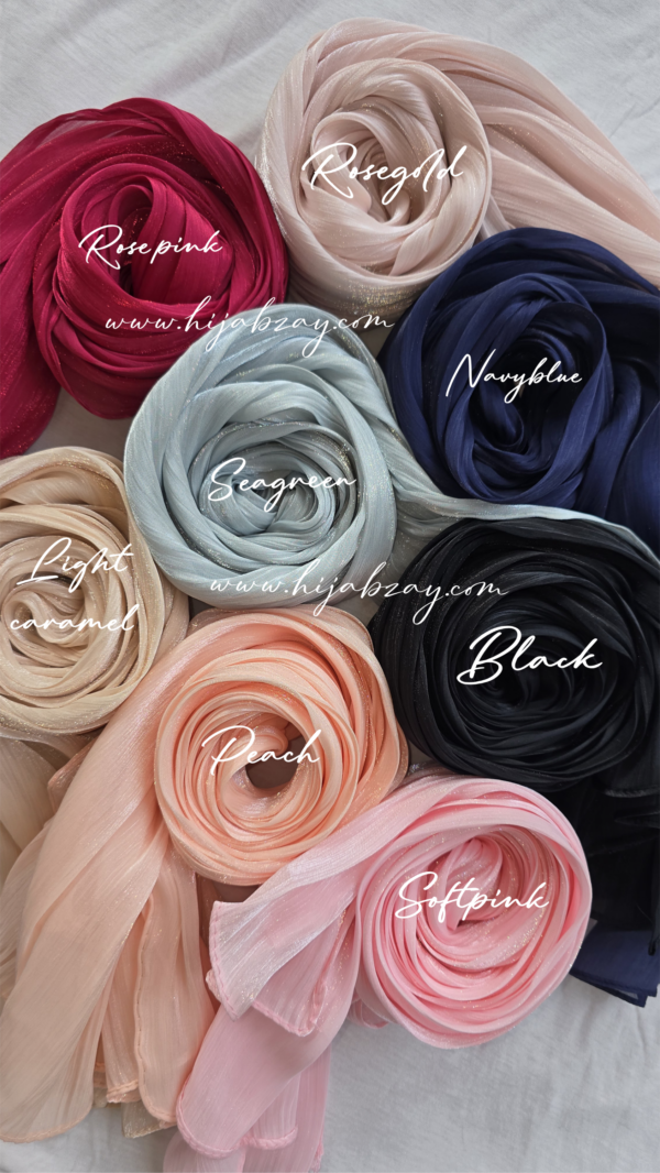 Organza shimmer Hijabs