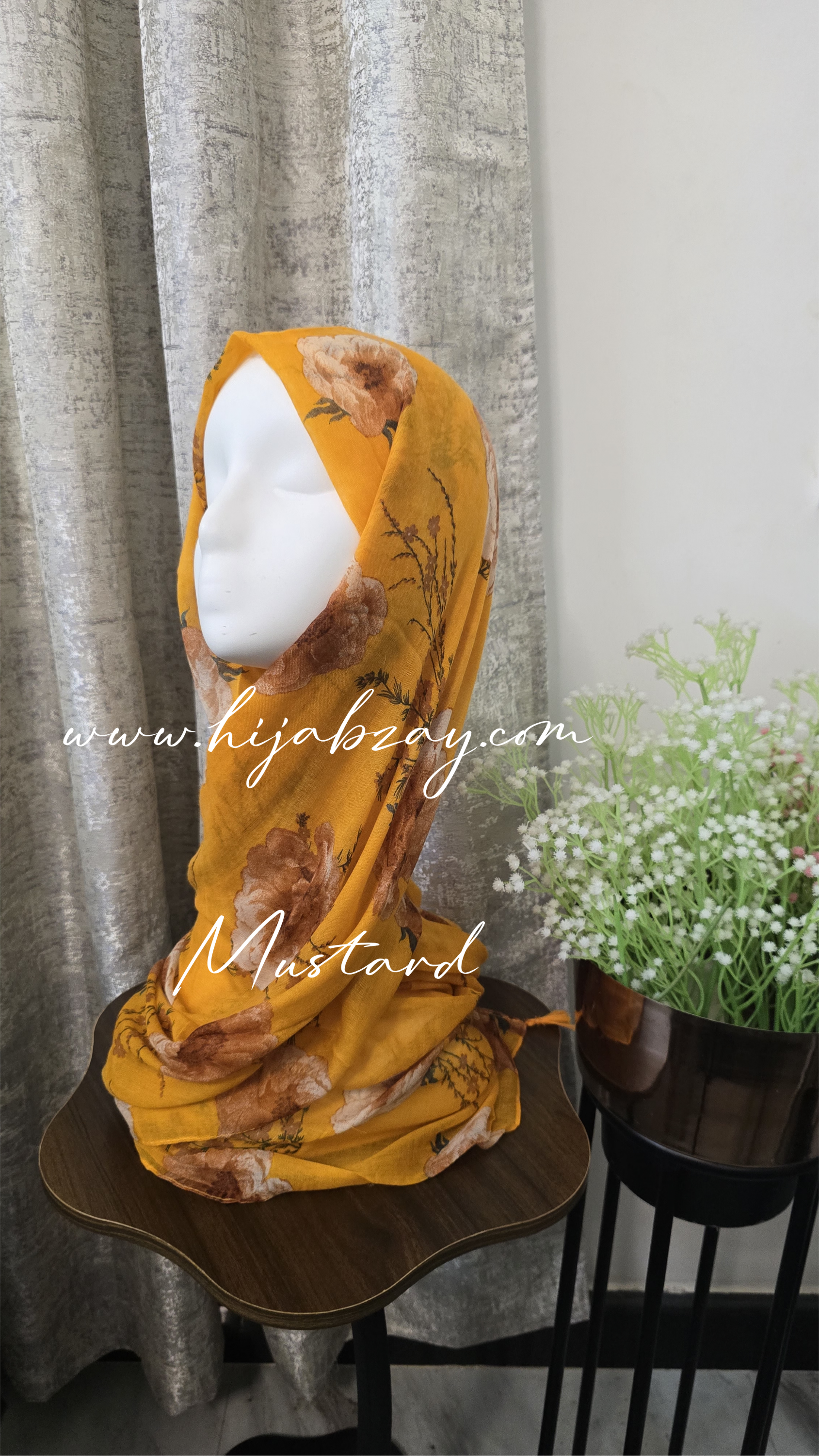 Floral cotton hijabs