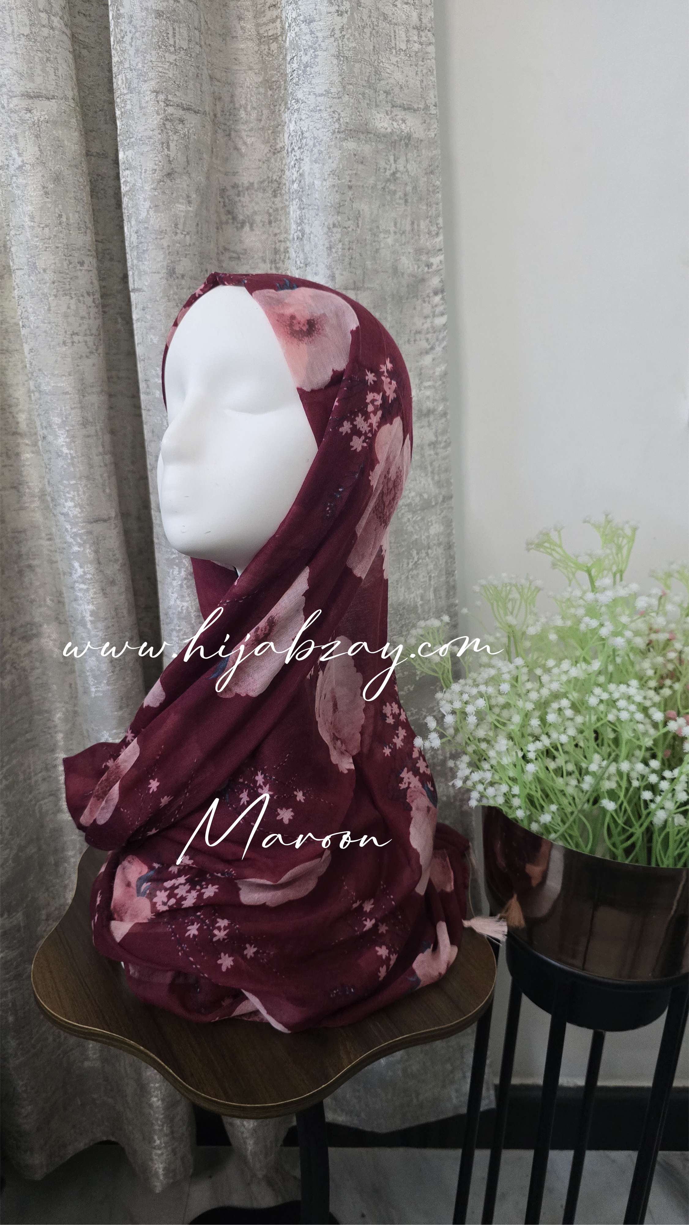 Floral cotton hijabs