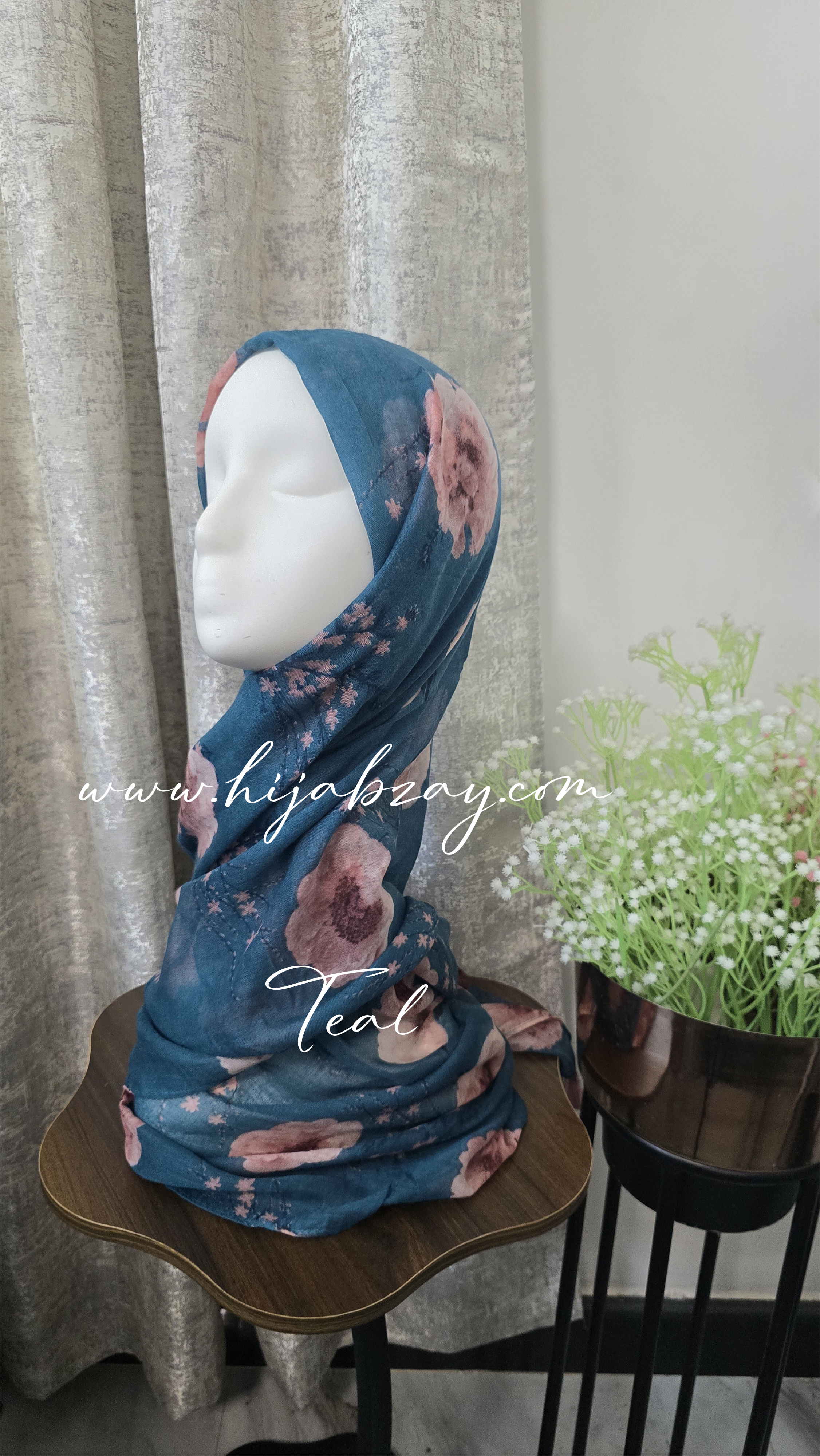 Floral cotton hijabs